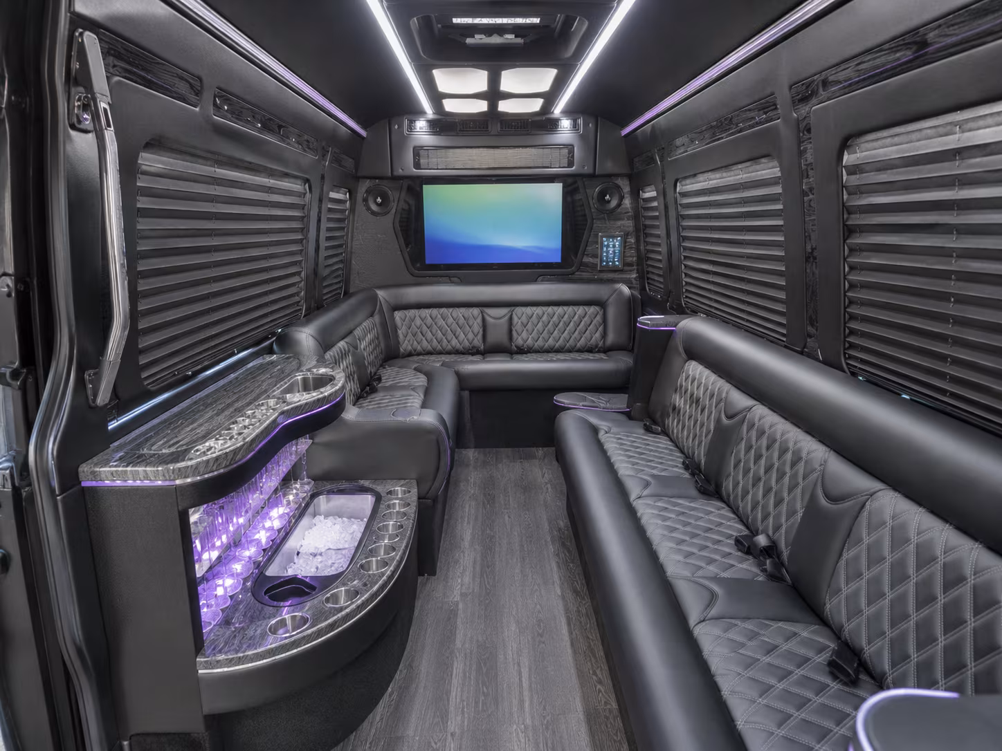 south san francisco 50 passenger party bus interior